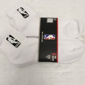 NBA Man Logo Quarter Socks Men's Shoe Size 6-12